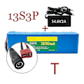 Pikkukuva 2 / 4: 13s3p 48v 30ah 1000w 30000mah Litiumioniakku, E-pyörä Sähköpyörä Scooter BMS:llä Keltainen