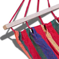 Pikkukuva 2 / 3: Hängmatta - EUROWEB - Färgglad blågrön design - 100% bomull - Trä - 200 x 80 cm - 100 kg Blå grön