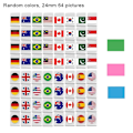 Miniatyrbilde 3 av 5: Mønstrede Mahjong-fliser Nasjonalflagg Mahjong 24mm48 Ark 30mm64 Ark