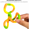 Miniatyrbillede 3 af 5: 5 stk Tangle Fidget Legetøj Twisty Legetøj Slange Legetøj Dekompression Stressaflastning Stim Silent til Børn og Voksne