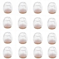 Pikkukuva 2 / 4: 16-Pakki Mökkipalat / Silikonijalat Tuolille - Lattiansuojat Läpinäkyvät transparent one size