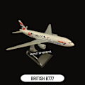 Miniatyrbilde 2 av 5: 1:400 Skala metall Flymodell Replika Dhl Boeing 757 Flymodell Diecast modell Flymodell Hemmakontor Miniatyrleksaker för barn - Perfekt 137.BRITISH B777