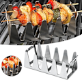 Miniatyrbillede 3 af 5: Bærbar udendørs grill i rustfrit stål til camping 2pcs