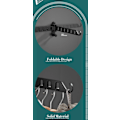 Miniatyrbilde 3 av 8: Foldbart tørkestativ Veggmontert teleskopklesstativ svart black 2pcs