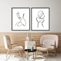 Miniatyrbild 5 av 5: 3 st affischer Minimalistisk linjekonsttryck Abstrakt linje Väggkonstverk Konstaffisch Vattentät Svart Vit Ansiktsteckning Målningar Bild - Ramlös