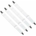 Miniatyrbild 1 av 5: Elastiska lakanhållare, justerbara fästen med klämmor för lakan, soffa, överdrag (vit, 4-pack, förlängd sektion)