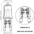 Miniatyrbillede 4 af 5: 10 stk. G9 28w/40w Dæmpbare 370 Lumen C klassificerede halogenpærer