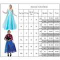 Pikkukuva 4 / 4: Jäätyneen Prinsessan Elsa ja Anna Cosplay-asu Naisille Juhlamekko Takki Mekko Anna Anna L