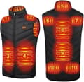 Opvarmet vest til kvinder Body Warmer 3 justerbar temperatur sort Black-FA- Black S
