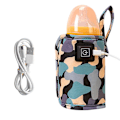 Miniatyrbillede 1 af 5: Rejseflaskevarmer Bærbar Brystmælksflaskevarmer USB Opladningsisoleringstaske camouflage black