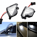 Miniatyrbilde 1 av 5: 2 stk for Skoda Octavia 2009-2013 Superb 2008-2014 Dynamisk LED Blinklys Sekvensiell Indikator Speil Blinklys Puddle Light