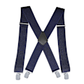 Miniatyrbild 7 av 11: Svarta justerbara hängslen Herr Unisex byxor Elastic Sc white oen-size
