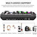 Miniatyrbillede 4 af 5: F998 Live Sound Card Audio Mixer Podcast, Stemmeveksler til bestyrelse for mikrofon Karaoke