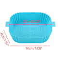 Miniatyrbilde 9 av 9: Airfryer Silikonform - Kurv til luftfritering Turkis Turquoise Tjock (100g)