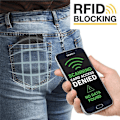 Miniatyrbild 2 av 11: Korthållare i kolfiber med RFID-blockering Svart - Julklapp One size