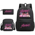 KPop Demon Hunters Backpack Students School Bag Pencil Case Shoulder Bag 3-piece Set _a A Black-FA- Black Style D