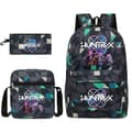 KPop Demon Hunters Backpack Students School Bag Pencil Case Shoulder Bag 3-piece Set _a A Plaid-FA- Plaid Style C