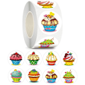Miniatyrbillede 5 af 5: 2 ruller Cupcake Stickers Sticker Roll Självhäftande