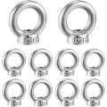 Miniatyrbilde 1 av 5: M6 Ringmutter 10 stk 304 Rustfritt Stål Tråd Løfteøye Mutter Ey