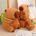 Miniatyrbilde 1 av 3: Capybara-dukke med skilpaddeskall på baksiden, sittende positur, vannmarsvin, plysjleketøy, Capybara-pute, dukke 35CM