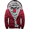 Miniatyrbillede 1 af 5: Herre Trøje Termisk Sherpa Foret Jumper Jakker Vinter Træning Fleece Hoodie Full Zip Uld Varmt Tyk Frakke Yderbeklædning 11red 11red XXL
