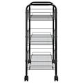 Miniatyrbillede 5 af 5: vidaXL Rullebord 3 Hylder Sort 46x26x64 cm Jern black 2200