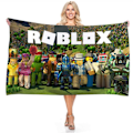 Miniatyrbild 1 av 2: Roblox Mikrofiber Badhandduk Strand Semester Camping för Vuxna Barn B 75*150cm
