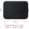 Miniatyrbillede 4 af 5: 16-tommer bærbar computer sleeve beskyttende blødt etui polstret taske bæretaske specielt kompatibel med 2021 2022 nye 16\" MacBook Pro M1 til model