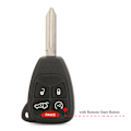 Miniatyrbillede 1 af 4: Casknyckel 10x, 2/3/4/5/6 Buto til Chrysler Aspen 300 Dodge RAM Caravan Jeep Commander Grand Cherokee 5BTN Remote Button