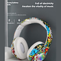 Pikkukuva 5 / 5: Langattomat Bluetooth-kuulokkeet LED-valoilla lapsille Black