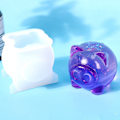 Miniatyrbillede 3 af 5: 3D Gris Silikon Lysform DIY Craft Silikonform