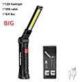 Pikkukuva 6 / 6: 1 kpl USB-ladattava LED-taskulamppu työvalaisimella, jossa magneetti ja koukku
