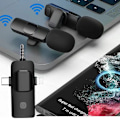 Miniatyrbild 3 av 5: Professionell 3-i-1 Trådlös Lavalier-mikrofon 2 microphone