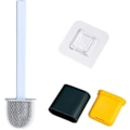 Miniatyrbillede 2 af 4: Silikone flad toiletbørste med holder, fleksibel silikone toiletbørste og holder sæt til badeværelse