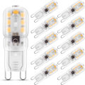 Miniatyrbillede 1 af 5: 10-pak 3W G9 3000K, LED-pære, svarende til 25W halogenpære varm hvid