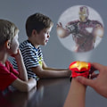 Miniatyrbild 7 av 7: Digital klocka för barn, projektionsklocka för barn, klocka med digital projektor, digital klocka för barn med 24 projektionsmönster Iron Man
