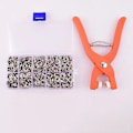 Miniatyrbild 1 av 5: Metall Tryckknappar Tång Set Fästelement Verktygssömnadsknappar 100pcs