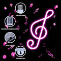 Pikkukuva 4 / 4: Musiikki Neon LED Neon USB tai paristokäyttöinen Neon Pinkki Ystävä Lapset