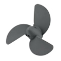 Miniatyrbillede 4 af 4: Propeller 7 1/4 tum X 4 3/4 tum til Honda Bf2 / Bf2.3 Hp (stin grå)