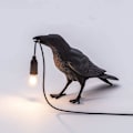 Miniatyrbillede 2 af 3: Fuglelampe til bord/væg, moderne bordlampe, fugleskrivebordslampe