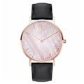 Miniatyrbild 1 av 6: Nytt mode Enkel klocka Damklockor Casual Dam Läder Kvartsklocka Watch Vrouwen Relogio Feminino Zegarek Damski Black(.603)