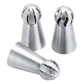 Miniatyrbilde 2 av 6: 3 store sprøytetips / dyser - Rustfritt stål silver