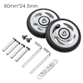 Pikkukuva 1 / 10: 2 kpl Vaihda pyörät Matkalaukun pyörät 80MM*24.5MM-FA5- 80mm*24.5mm