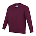 Miniatyrbillede 1 af 2: AWDis Academy Barn/Barn Junior V-hals Skoltröja/Sweatshirt Burgunder 11-12 Years Burgundy