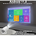 Miniatyrbild 7 av 9: LED-projektor i miniatyrformat, 4K HDMI Android