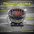 Miniatyrbillede 3 af 5: ##/Rundt sort metal baglygte til mountainbikes og motorcykler, baglygte,##/-XM4-
