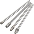 Miniatyrbillede 1 af 5: 4 stk. hårdmetal roterende fræsersæt roterende filsæt slibning fræser
