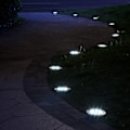 Pikkukuva 5 / 5: Vitt LED-valaisinsetti 12 ulkoilma aurinkopaneelilampulla, 12 LED, 800mAh, mukana