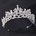 Pikkukuva 2 / 10: Prinsessakristalli Tiarat Rhinestone Hårbåge HOPEA silver