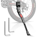 Miniatyrbild 1 av 5: Justerbart cykelstöd sidostöd universell aluminiumlegering cykelram